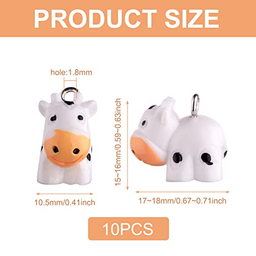 Beadthoven 40Pcs Mini Cow Resin Charm Pendants Cute Black White Cow Animal Dangle Charm Beads For Diy Jewelry Making Earring Necklace Keychains Making Accessories #TOP2