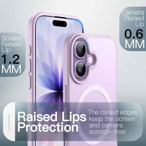 Image of JETech Magnetic Case for iPhone 17 6.3-Inch Compatible with MagSafe, Translucent Matte Back Slim Minimalist Shockproof Phone Cover (Lavender)