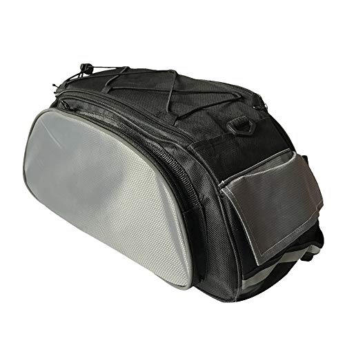 Bolsa ligera para maletero trasero de bicicleta, bolsas de sillín de bicicleta Ciclismo MTB Road Bike Rack Carrier Bag (negro) Cover