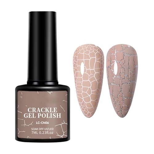 Crackle Nail 7ml Bottle - 7ml Gel Formula Finish, Manicure, Textured Crack Pattern Coating | Salon Style Decorative Lacquer Crea