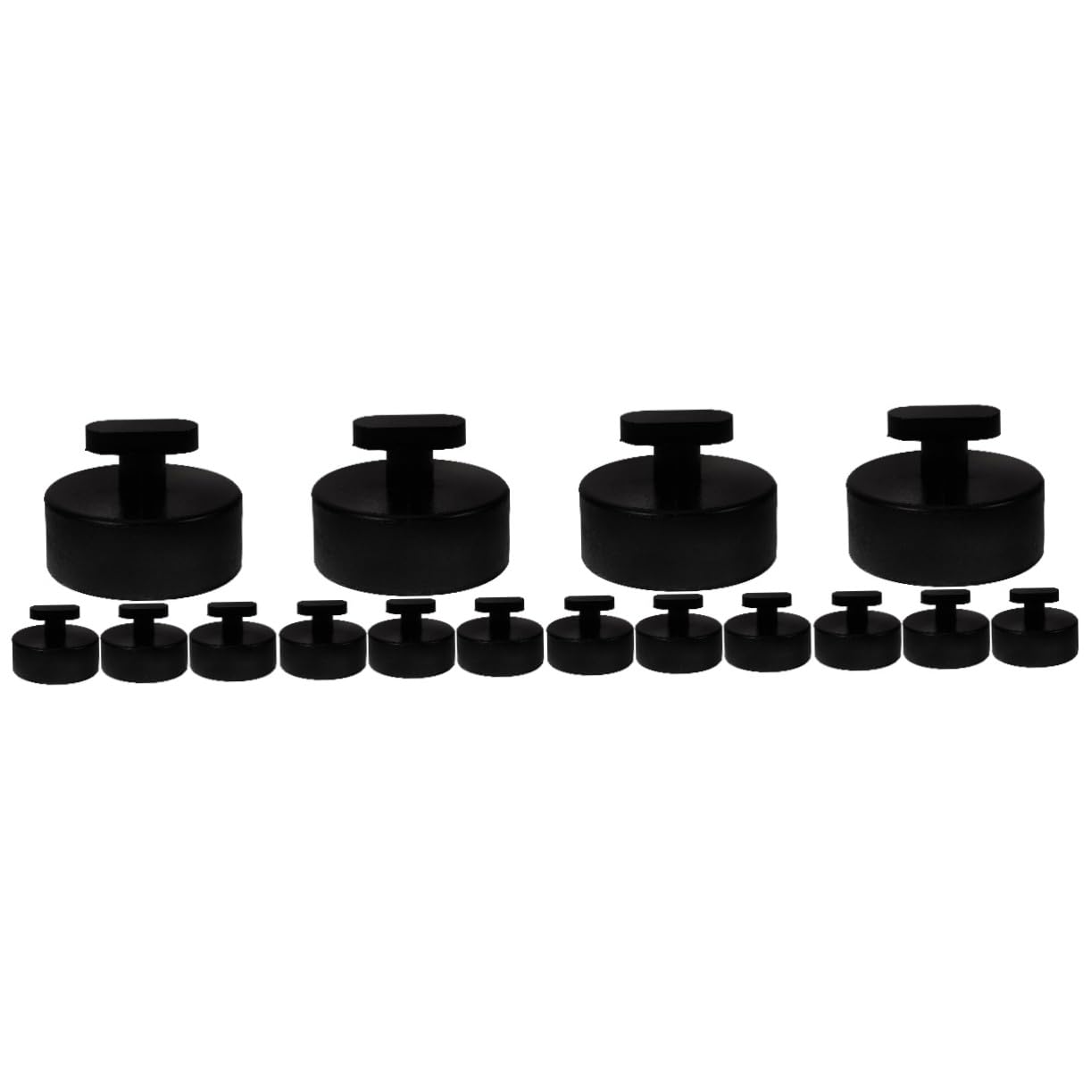 4 Set Blocco Di Gomma Martinetto Di Sollevamento Pavimento Jack Pad Tampone Pastiglie Ascensore Per Auto Accessori Per Camion Nero Gomma Da Cancellare 4 Pezzi*4