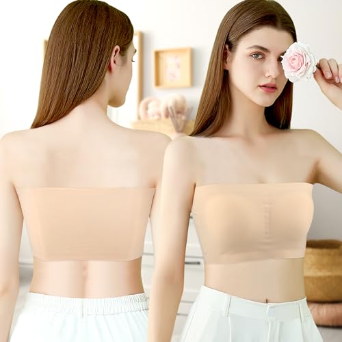 Girls Strapless Bandeau Bra Teens Seamless Bra Big Kids Training Bras2