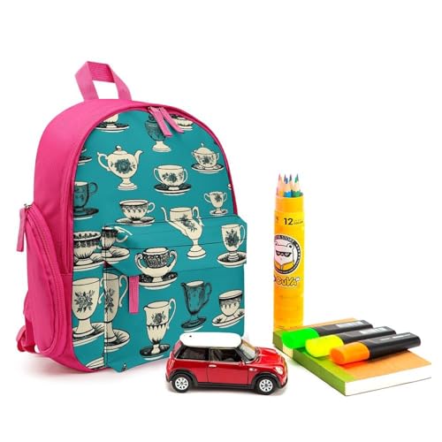 Retro Tea Cup Mini Backpack Light Weight Small Travel Backpack Shopping Travel Daypack3