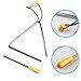 Musfunny 5 6 inch Triangle Instrument: Rhythm Steel Triangles Music Instrument Hand Percussion Triangles with Striker for rhythm education dinner Bell party classroom music