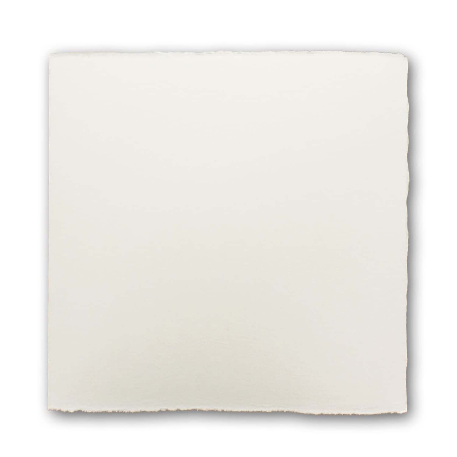 500 x kwadratowych kartek w stylu vintage, papier czerpany, 12 x 12 cm – naturalna biel 225 g/m² – powierzchnia Vellum