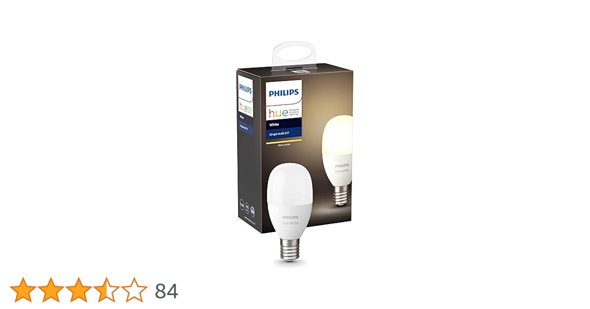 Philips Hue (ヒュー) ホワイトシングルランプE17(電球色) 7コ Hue E17 LED 電球 - ホワイト | Philips Hue JP