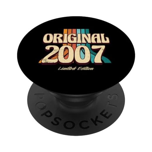 2007 Vintage Cumpleaños Retro Edición Limitada Hombres Mujer PopSockets PopGrip Intercambiable