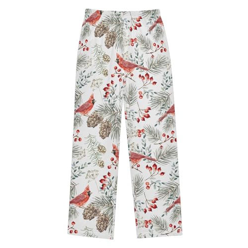 Boys' Pants Christmas Xmas Cardinal Long Bottoms Jogger Pants Elastic Waist Trousers with Pockets S-XL