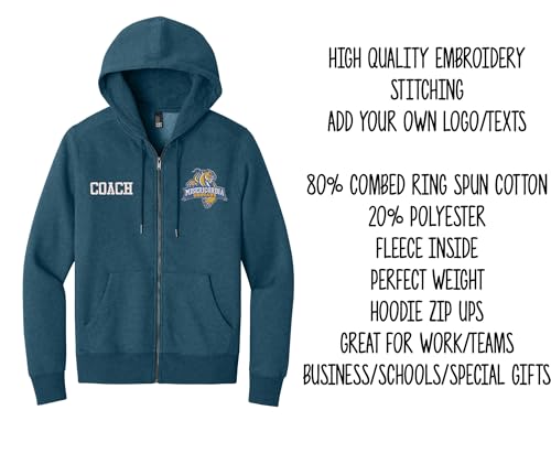 Ink Stitch Men Dt1103 Custom Embroidery Logo Texts Perfect Weight Fleece Hoodie Zip Ups4