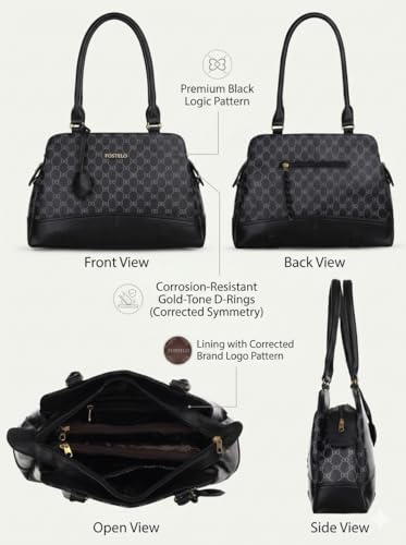 Image of Fostelo Women's Helena Satchel Tote Handbag for Women | Ladies Purse | Stylish Shoulder Bag | Gift For Women