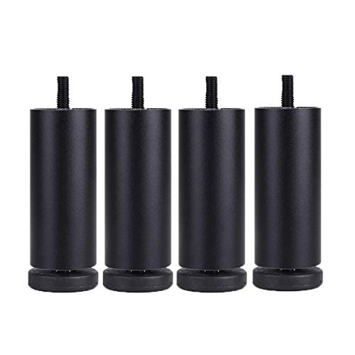 GCM 4Pcs Furniture Legs,Metal Sofa Feet,Aluminum Alloy Material,Household Table Legs,for Bathroom Cabinets/Beds/Cabinets,Three Colors,DIY Legs (Color : Black, Size : 19cm/7.5in)
