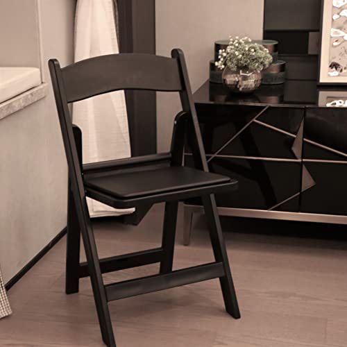 Image of BTEXPERT Set of 50 Resin Folding Chair Vinyl Padded Seat Indoor Outdoor Lightweight Set for Home Event Party Picnic Kitchen Dining Church School Weddings