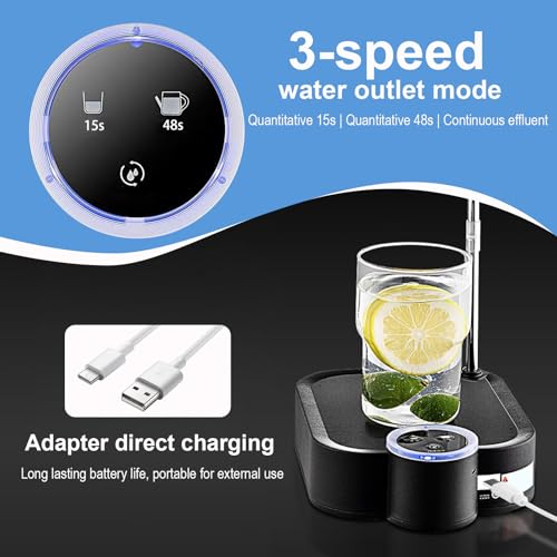 Pompe distributeur d'eau potable électrique rechargeable USB pour bonbonne - 4