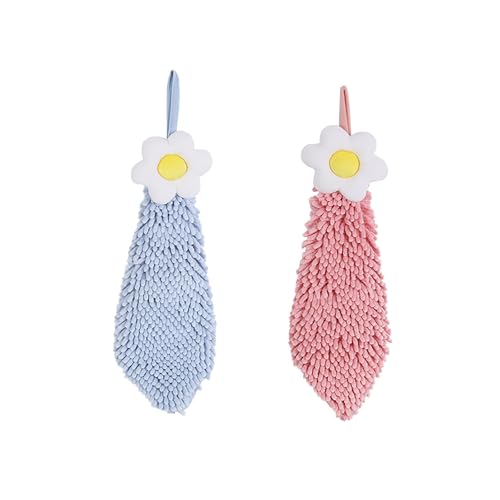 Chenille Daisy Fingertip Towel