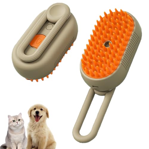 Cepillo de vapor 4 en 1 para gatos con funcion de masaje y aseo recargable