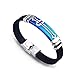 Produktbild Hoveey Schmuck Armband für Herren Biker Armband Kautschuk Edelstahl Partnerarmband Kreuz