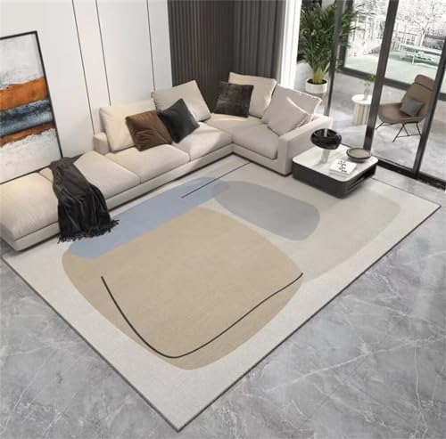 Tapis de salon doux et confortable bleu grand format