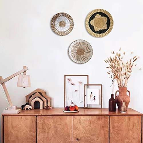 Panier mural tissé chic bohème de 35 cm en relief rustique - 8