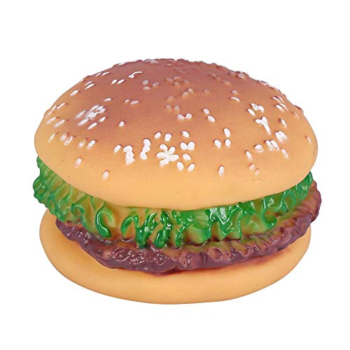 Pet Hamburger Masticare Giocattoli Hamburger a Forma di Cibo Giocattolo Squeaky Sound Toy Cani Puppy Chew Toy per Cani Pet
