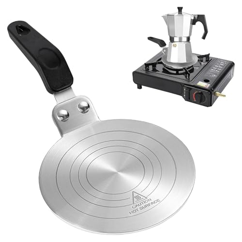 Diffuseur induction en acier inoxydable épaissi et texturé pour pot à moka