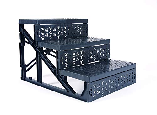Pet Parade Three Step Pet Stairs â€“ Easy Access to Beds and Couches for Pets â€“ Easy Assembly â€“Removable Cover â€“ Easy Cleaning