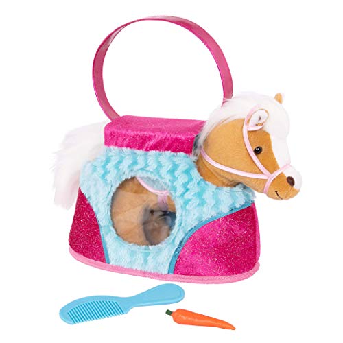 Pucci Pups - Herzchen & Streifen Tasche & Pony - Plüsch-Pferd - Plüschtier - Pferd Plüschtier - 2 Jahre +