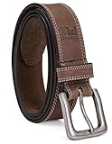 Timberland PRO Men's 38mm Boot Leather Belt, Brown, 32
