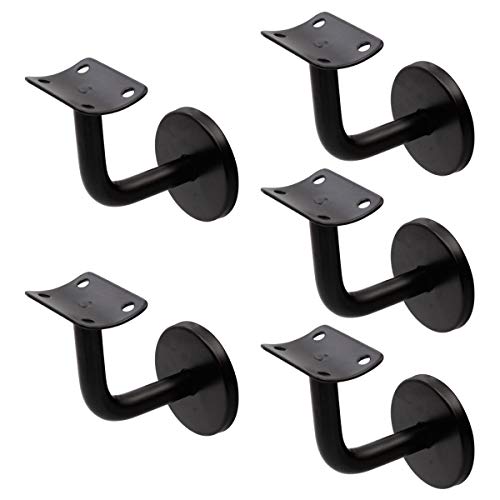 Heavy Duty Stair Rail Brackets Wall Fixtures Support Transform Your Stairs With A Modern Look 4 Pcs Handrail Brackets For Wall Mounted Balustrade Handrail Support Stair Rail Bracket Handrails Building Materials