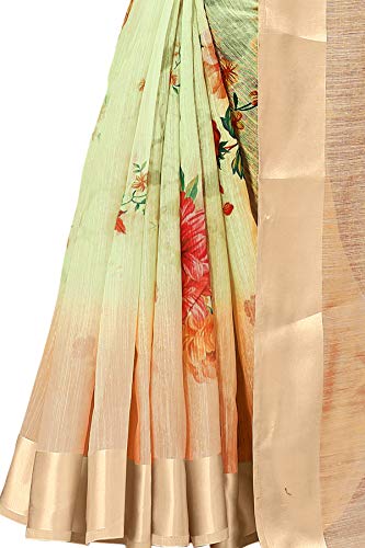Image of MIRCHI FASHION Saree for Woman Cotton Blend Geometric Printed | Polished Professional Office Wear and Regular Daily Sari with Blouse Piece