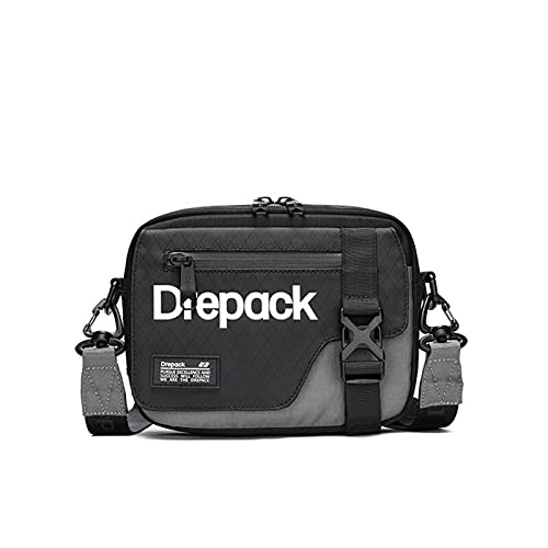 FDSJKD 2021 Nuevo Bolso de un Solo Hombro Tendencia de Moda Cross-Colly Bag Small Unisex Personalizado a Prueba de Agua Resistente al Desgaste (Color : Grey, Size : Mini(MAX Length(20cm)) Cover