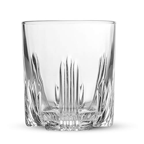 Whiskey Glass Set, Italian Crafted Whiskey Glasses 6 piece Exquisite Cocktail Glasses For Whiskey, Bourbon, Scotch, Cocktails Alcohol, Etc. | 9.5 Oz. Drinking Glasses (6 Whiskey Glasses) - Thumbnail 4