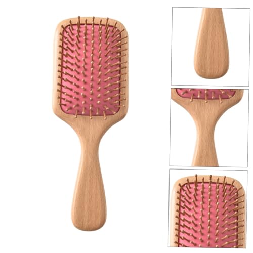 VILLCASE Peine de Peluquería Airbag para Masaje del Cuero Cabelludo Cepillo Antiestático Rosa Grande para Estimular Circulación y Cuidado Capilar Casa