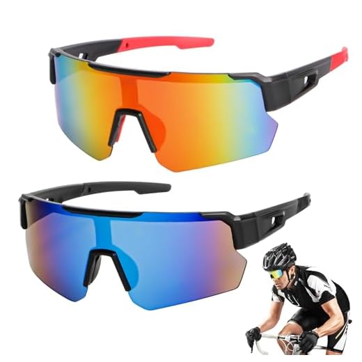 WuGU Gafas de Sol Deportivas Polarizadas - 2 Unidades Para Hombre y Mujer - UV400, Ciclismo, Conducción y Actividades Al Aire Libre