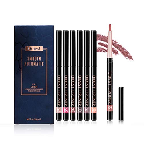 12 Colors Lip Liner Pencil Waterproof Non-Marking Matt Velvet Lipstick Pen （12Pcs Lot Set） #TOP5