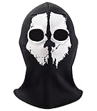 Nuoxinus Balaclava Black Ghosts Skull Full Face Mask for Men Women Cosplay Party Halloween Outdoor M