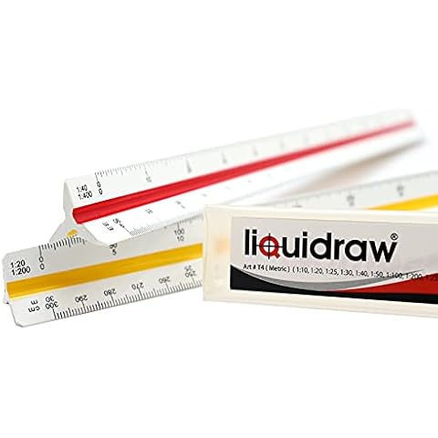 Liquidraw Architectural Scale Ruler Metric 30cm Triangular Ruler, Architect Scale Ruler For Drawing, Engineering, Drafting, Artists, Blueprint, Architects & Engineers Cover