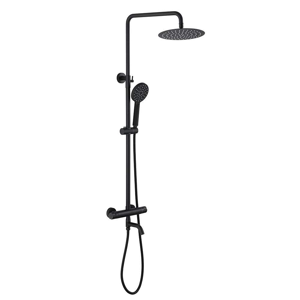 Ensemble de douche thermostatique noir pour stopper les variations de température