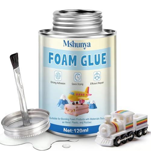 Fake Brick and Stone: Foam Texturing Guide 5 Mshunya 4 oz Foam Glue, Foam Glue Adhesive, Styrofoam Glue Adhesive, Super Strong Adhesion, Quick-Drying and Transparent, Specially Designed for foams Materials, Suitable for foams and Other Materials