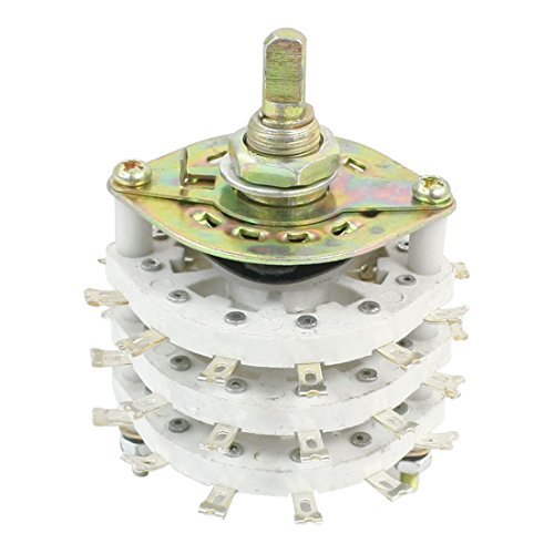 6P5T 6 Pole 5 Position Triple Decks 36Pins Band Channael Rotary Switch