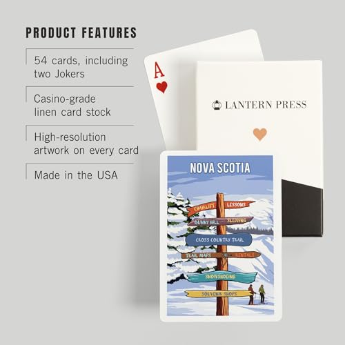 Baraja de poker Lantern Press, 52 cartas, tamaño póker miniatura 3