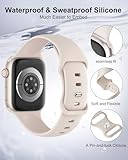 DigiHero Sport Strap Compatible with Apple Watch Straps Women Men 40mm 44mm 42mm 46mm 45mm 41mm 38mm 49mm, Soft Silicone Band for iWatch Series 11 10 9 8 7 6 5 4, Ultra SE 3 2 1, Starlight - Image 3