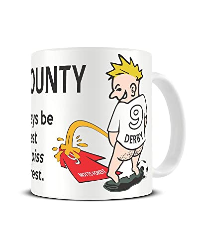 Wee On The Rivals Shirt | Football Fan Rivalry Mugs | Great Funny Gift for a Football Supporter Present Coffee Tea Mug Cup (Derby County V Nottingham Forest) WE10