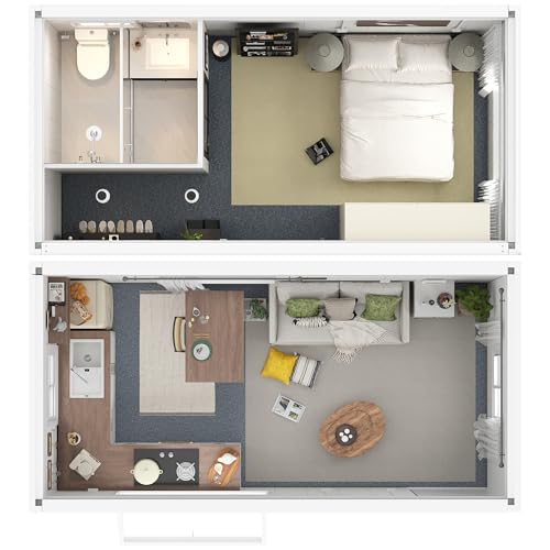 Two Story Tiny House, Flat-Pack House, Two-Story Tiny House, Prefabricated Dwelling with Aesthetic Appeal, Modern Design for Small Spaces, Package Installation - Image 7