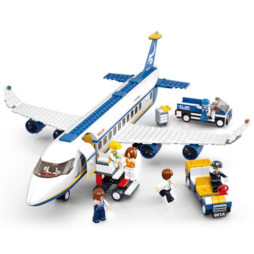 Construcción, Toy ENHANA - Bloques de construcción para niños de 6 a 12 años, kits de construcción de aeropuerto de ciudad, juguetes para niños, aprendizaje STEM, ladrillos,...