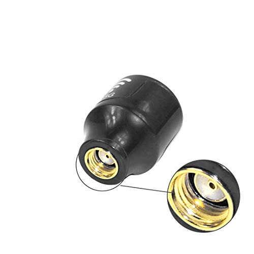QWinOut 5.8-GHz 2.5Dbi Antenna RHCP/LHCP SMA/RP-SMA UFL Straight/Angle MMCX UFL Antenna FPV Mushroom Antenna for RC Drone Accessories (1 Peice Black RP-SMA)