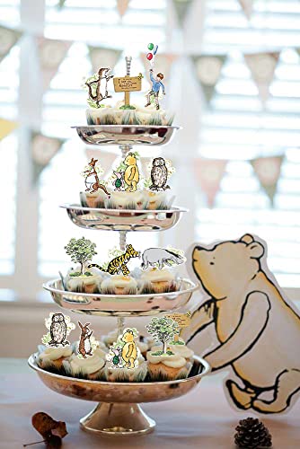 Classic Winnie Cupcake Toppers 40 Pcs The Pooh Baby Shower Adorable For Winnie Party Decorations Cake Decor Birthday Party Supplies #TOP5