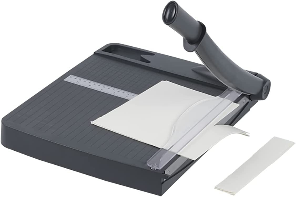 Papierschneider, Papierschneidemaschine, Guillotine, A4-Papierschneider, Zentimeter mit Schubladenaufbewahrung, 12 Zoll Schnittlänge, 16 Blatt Kapazität, Papierschneider mit Sicherheitsschutz