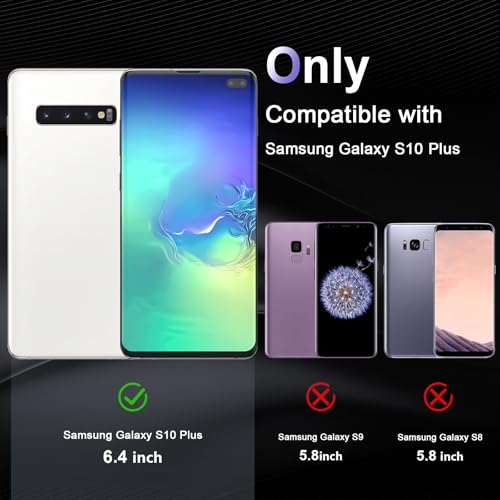 Image of Case for Samsung Galaxy S10 Plus, Military Grade Drop Protection Phone Case, Yellowing Resistant, Anti-Scratch Hard PC Back, Shockproof Hard Ultra-Thin Protective Cover, Clear