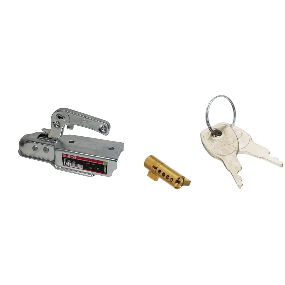 Carpoint 0410213 Tête d'attelage Remorque WW 8 H (carré 70 mm) Max 750 kg, Aluminium One Size & Serrure auxiliaire - 2 clefs
