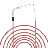 Windance 190cm 74.8' High Performanc Motorcycle Refitting Throttle Cable, Adjustable Flat Slide Carburetor Throttle Cable Fit for Honda Yamaha Keihin GY6 Scooter ATV (Red)